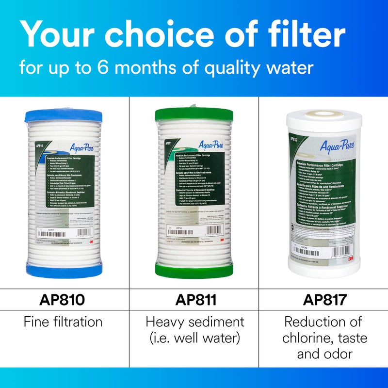 Aqua pure 3M Aqua-Pure Whole House Replacement Water Filter Cartridge AP817, for use with AP801 Housing, 25 Micron, Reduces Chlorine, Taste and Odor - Image 5